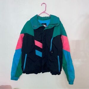 Robbe Ski Jacket UNION Made In USA 80s Colorblock Insulated Coat Men’s Medium